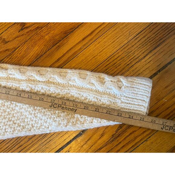 Ecuador Handknit Hooded Zip Cardigan Sweater Handmade Ivory Women’s Small - Picture 9 of 9